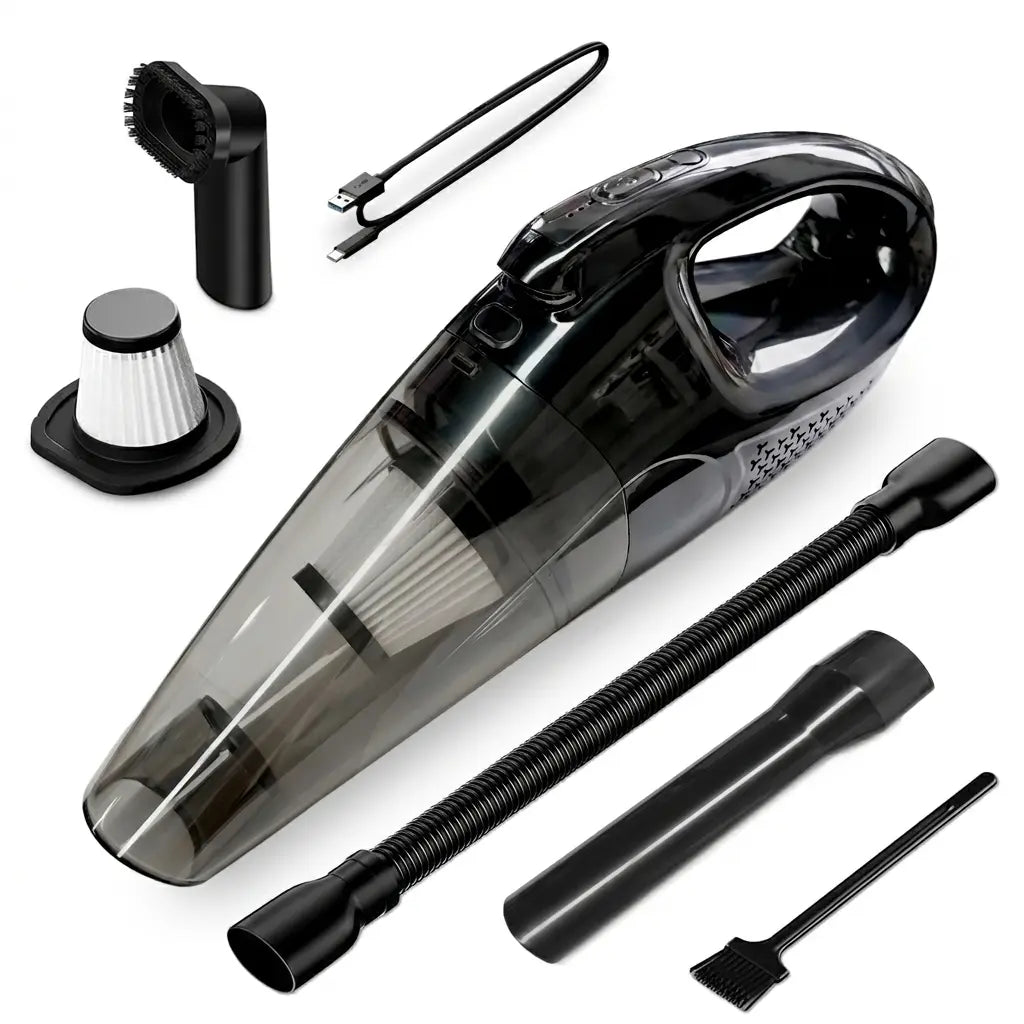 Cordless Handheld Vacuum, Car Cleaning Supplies, 9Kpa Suction, Fast-Charge Built-In Batteries, Long Runtime, Home Interior Care, Car Accessories, Ideal Gift for Any Occasion, Cars Accessories