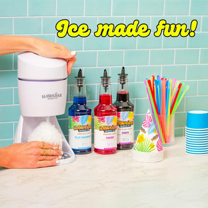 S900A Snow Cone and Shaved Ice Machine with 2 Reusable Plastic Ice Mold Cups, Non-Slip Mat, Instruction Manual, 1-Year Manufacturer’S Warranty, 120V, White | Ice Shaver & Snow Cone Machine, Snowcone and Slushie Maker, 2 Reusable Cups, 120V