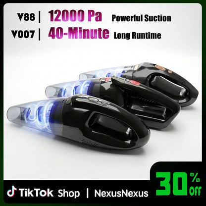Cordless Handheld Vacuum, Car Cleaning Supplies, 9Kpa Suction, Fast-Charge Built-In Batteries, Long Runtime, Home Interior Care, Car Accessories, Ideal Gift for Any Occasion, Cars Accessories