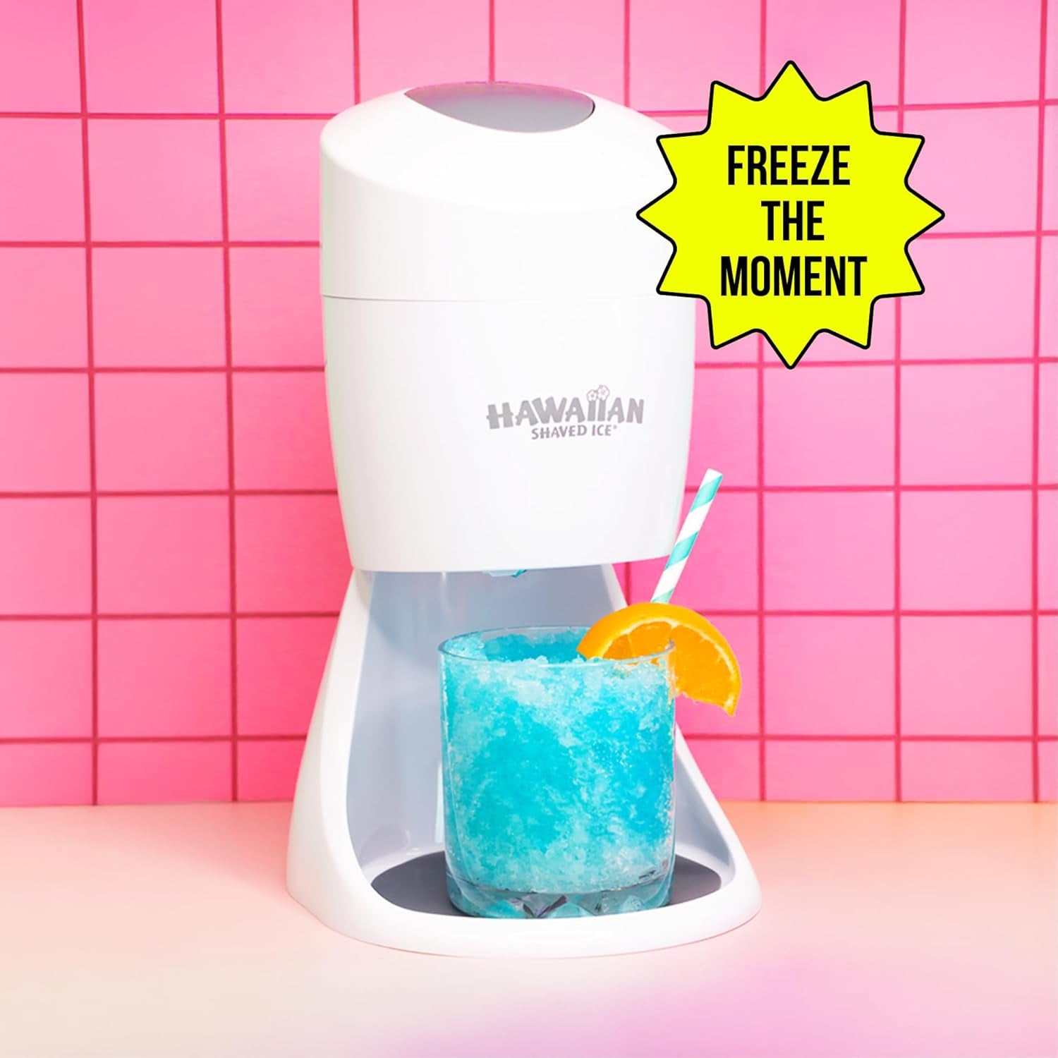 S900A Snow Cone and Shaved Ice Machine with 2 Reusable Plastic Ice Mold Cups, Non-Slip Mat, Instruction Manual, 1-Year Manufacturer’S Warranty, 120V, White | Ice Shaver & Snow Cone Machine, Snowcone and Slushie Maker, 2 Reusable Cups, 120V