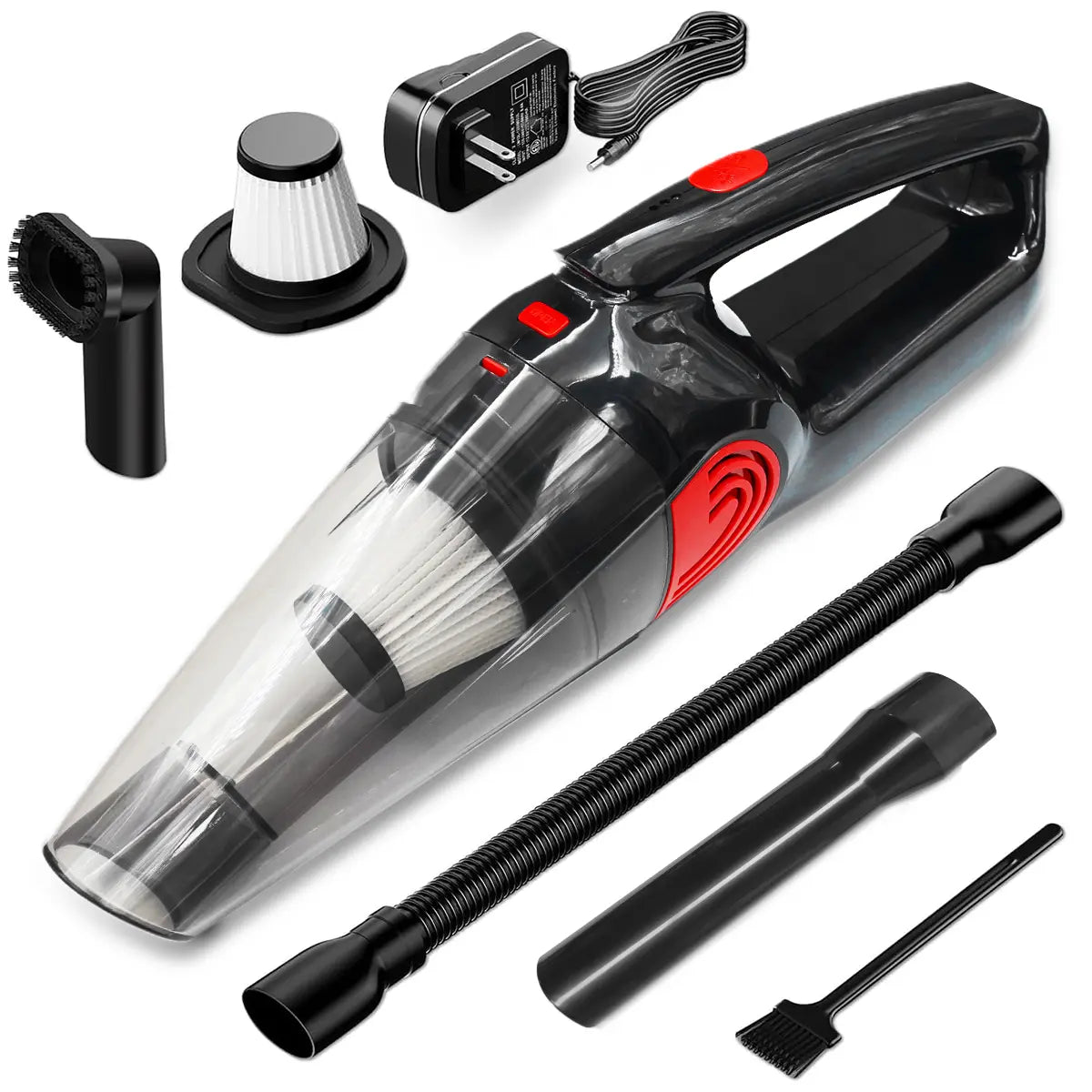 Cordless Handheld Vacuum, Car Cleaning Supplies, 9Kpa Suction, Fast-Charge Built-In Batteries, Long Runtime, Home Interior Care, Car Accessories, Ideal Gift for Any Occasion, Cars Accessories